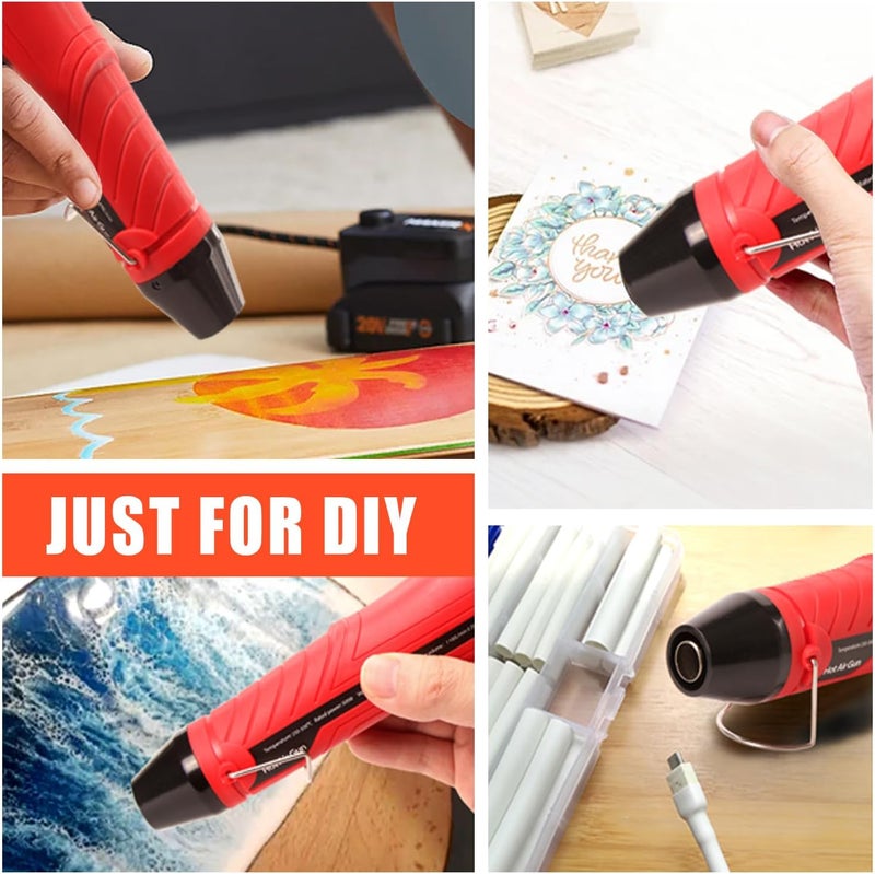 LDK Heat Gun for Crafting, Mini Dual Temp Hot Air Gun Tool with Reflector Nozzle for Epoxy Resin, Shrink Wrapping, Vinyl Wrap, Embossing, Electronics, Candle Making, Phone Repair & DIY - Image 3